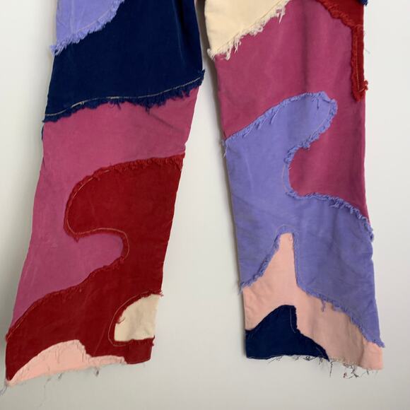 Free People Groovy Supernova Cord Wide Leg Purple Disco Jeans Size 26 - Picture 9 of 16